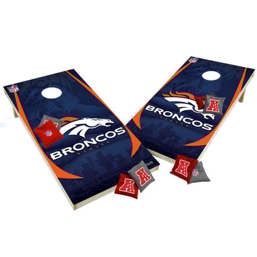 DENVER BRONCOS CORNHOLE TAILGATE TOSS XL SHIELDS SET mother's day denver broncos gifts for mom