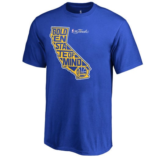 GOLDEN STATE WARRIORS Golden State Of Mind YOUTH ROYAL 2016 NBA FINALS BOUND STATE T-SHIRT golden state warriors 2016 western conference champions