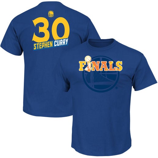 MAJESTIC STEPHEN CURRY GOLDEN STATE WARRIORS ROYAL 2016 NBA FINALS BOUND PARTICIPANT T-SHIRT golden state warriors 2016 western conference champions