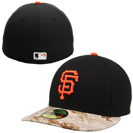 NEW ERA SAN FRANCISCO GIANTS BLACK/CAMO MEMORIAL DAY STARS & STRIPES ON-FIELD 59FIFTY FITTED HAT memorial day san francisco giants stars and stripes