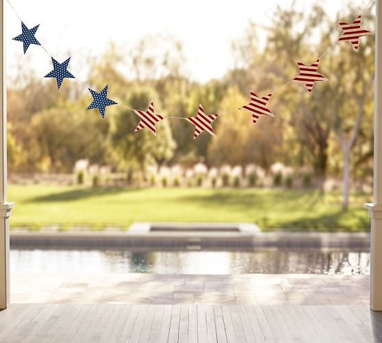 Pottery Barn AMERICANA STARS BANNER 4th of July pottery barn buy more save more sale memorial day 2016