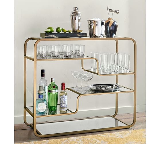 Pottery Barn BIG DADDY'S ANTIQUES BAR CONSOLE Iron Mirror Inlay pottery barn buy more save more sale memorial day 2016