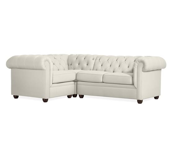 Pottery Barn CHESTERFIELD UPHOLSTERED 3-PIECE SECTIONAL pottery barn buy more save more sale memorial day 2016