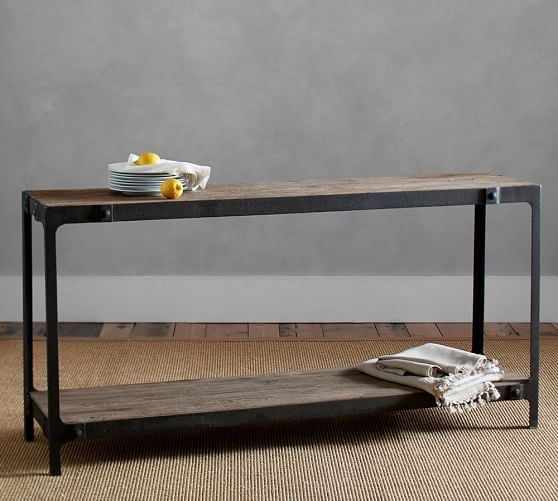Pottery Barn CLINT RECLAIMED WOOD CONSOLE TABLE Eco-Friendly pottery barn buy more save more sale memorial day 2016