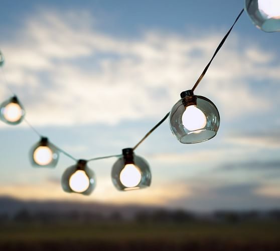 Pottery Barn SMOKE SHADE STRING LIGHTS pottery barn buy more save more sale memorial day 2016