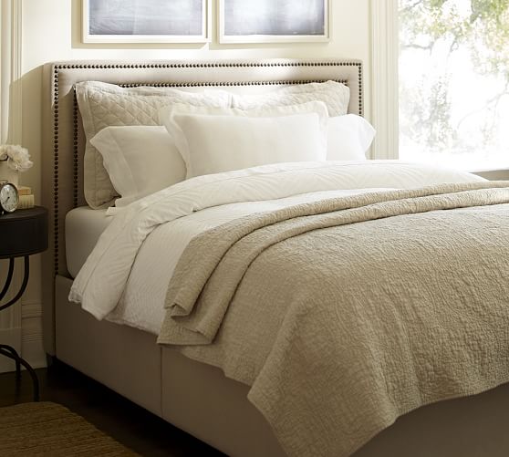 Pottery Barn TAMSEN SQUARE UPHOLSTERED STORAGE PLATFORM BED pottery barn buy more save more sale memorial day 2016