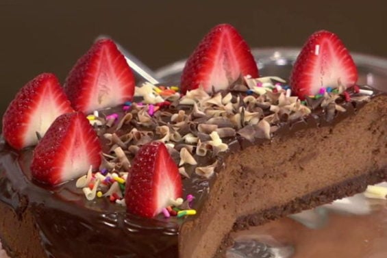 Watch Food Network host Donatella Arpaia show Savannah Guthrie how to make a delicious triple chocolate cheesecake on the Monday, May 2nd, 2016 episode of the Today show.
