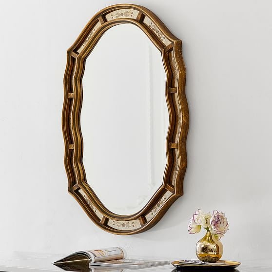 Gold Floral Etched Mirror PB Teen pottery barn teen 4th of july buy more save more sale