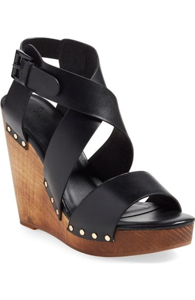 Joie 'Cecilia' Wedge Sandal (Women) Black Nubuck trendy wedge sandals summer 2016
