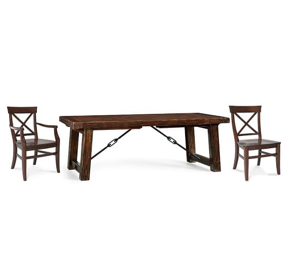 Pottery Barn BENCHWRIGHT EXTENDING TABLE & AARON CHAIR DINING SET pottery barn buy more save more 4th of july sale