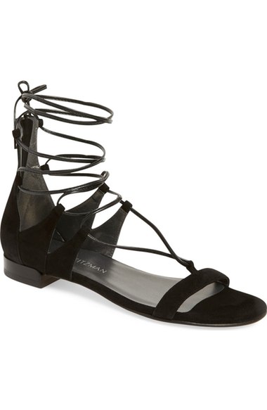 stuart weitzman tie up sandals