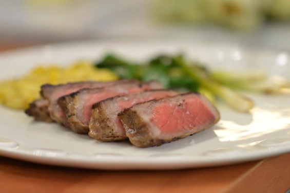 Watch chef Curtis Stone of Gwen restaurant and butcher shop in Los Angeles show Natalie Morales and country singer/guest co-host Luke Bryan how to make delicious grilled steak with charred scallions and creamed corn on the Monday, June 20, 2016 episode of the Today show.