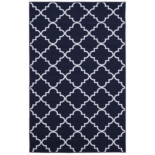 Gravesham Blue Area Lattice Print Rug by Alcott Hill wayfair 4th of july extravaganza