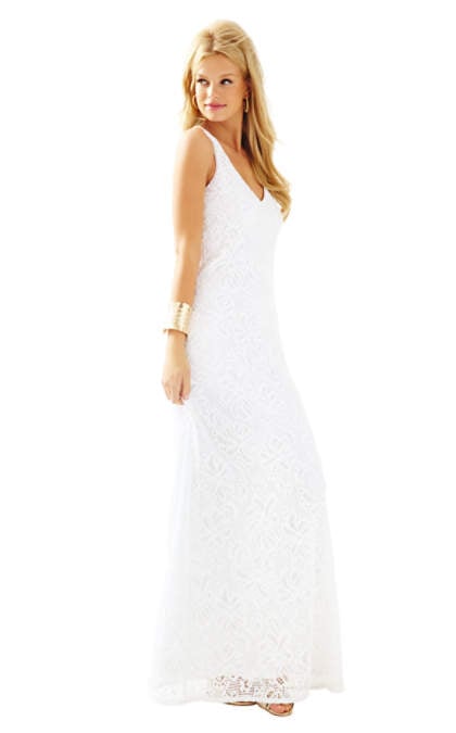 Lilly Pulitzer Aster Lace Maxi Dress Resort White Whirlpool Knit Lace lilly pulitzer 4th of july presents event