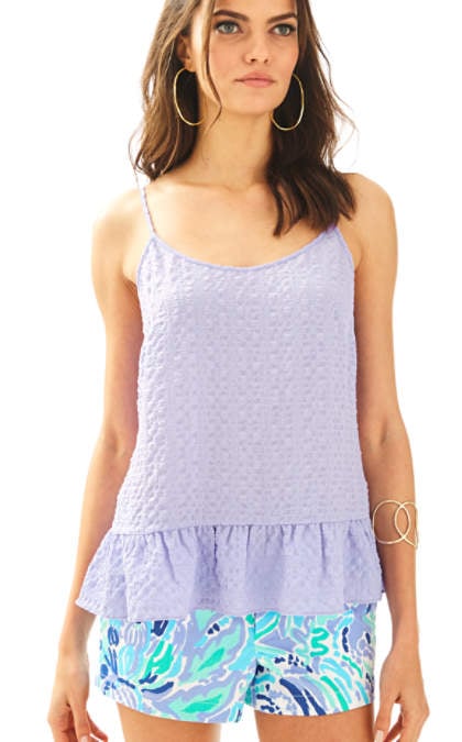 Lilly Pulitzer CORAL TANK TOP Lillys Lilac lilly pulitzer 4th of july presents event sale