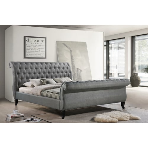 Mathewson Upholstered Sleigh Bed by Rosalind Wheeler Wayfair