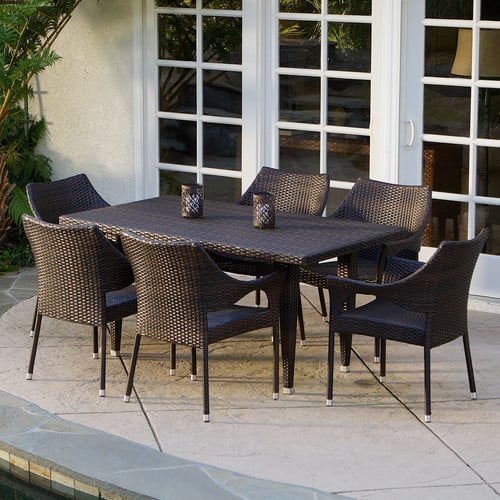 Nevius Outdoor 7 Piece Dining Set by Mercury Row wayfair 4th of july extravaganza