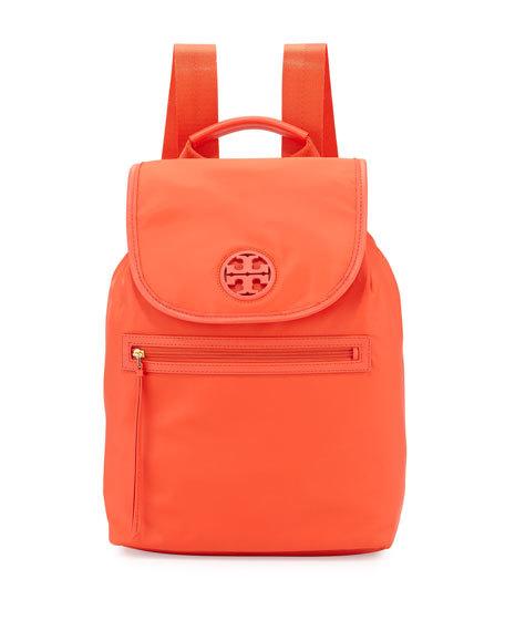 Tory Burch Nylon Flap-Top Backpack Poppy Red designer backpacks back to school 2016 college students high school students