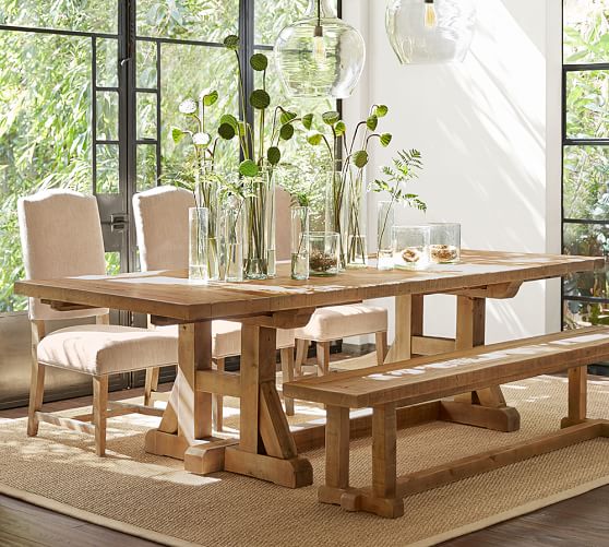 Pottery Barn STAFFORD RECLAIMED PINE EXTENDING DINING TABLE pottery barn buy more save more sale