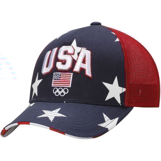 Team USA Navy/Red Stars All Over Trucker Hat team usa rio olympics summer games 2016