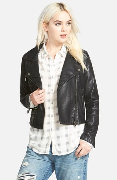 BLANKNYC Faux Leather Moto Jacket Black faux leather moto jackets fall 2016