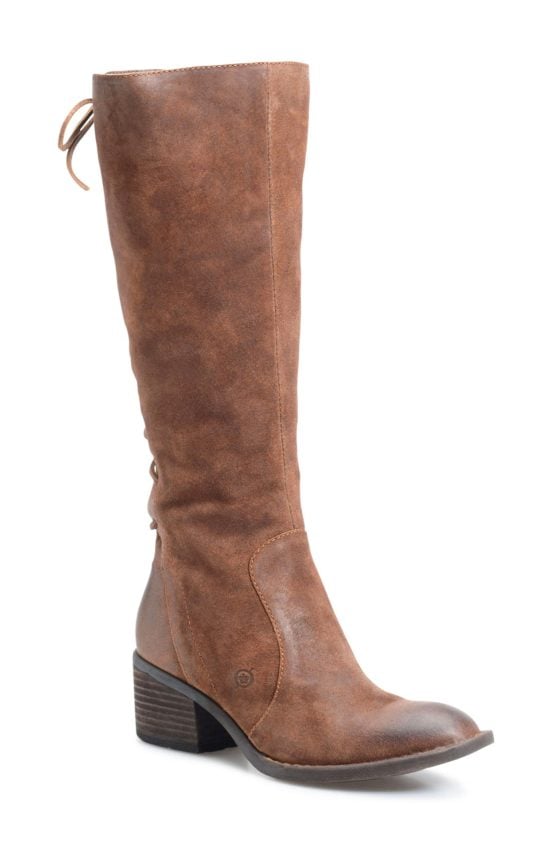 Børn Azurite Knee High Riding Boot Tobacco Suede (Women) riding boots fall 2016
