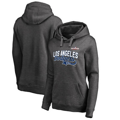 Los Angeles Dodgers Women's 2016 Postseason Pullover Hoodie - Heathered Gray