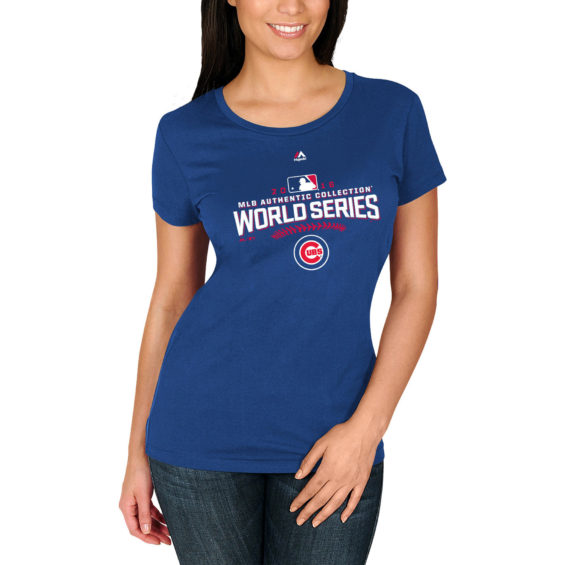 Majestic Chicago Cubs Women's Royal 2016 World Series Bound Participant T-Shirt