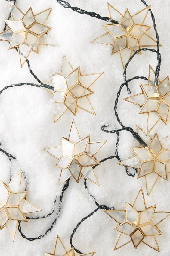 Capiz Star String Lights Anthropologie happy home sale