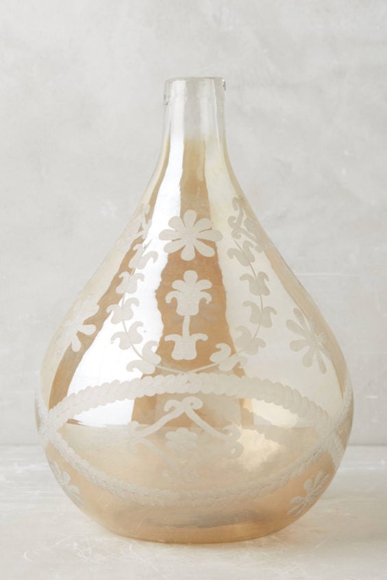 Etched Mercury Vase Anthropologie happy home sale