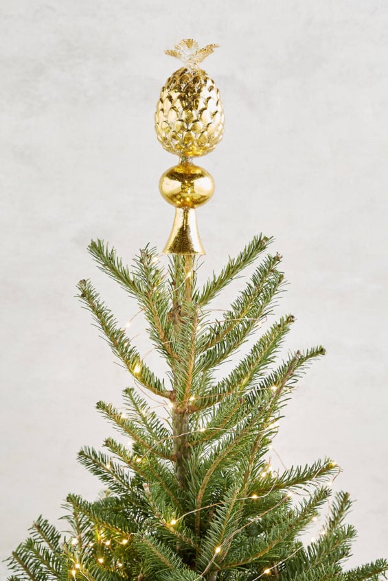 Golden Pineapple Tree Topper Anthropologie 20% off sale