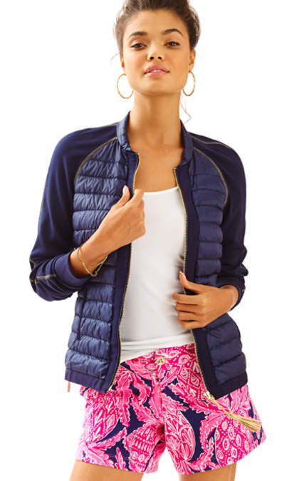 Lilly Pulitzer HALEY JACKET True Navy lilly pulitzer glitz & glamour presents event
