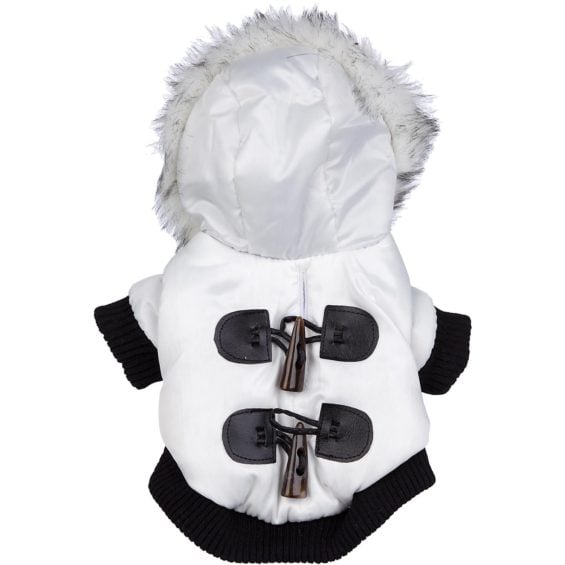 Petco Pet Life Winter White Snow Fashion Parka for Dogs, Small petco cyber monday sale