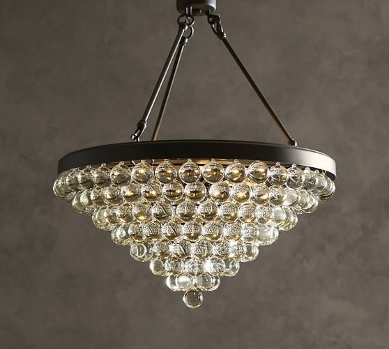 Pottery Barn CALLIA CHANDELIER Iron Glass pottery barn election day free shipping sale
