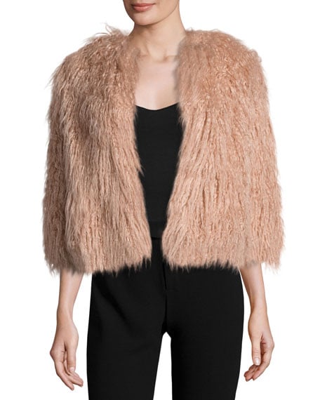 Theory Elstana 2 Cody Faux-Fur Coat Lotus faux fur coats