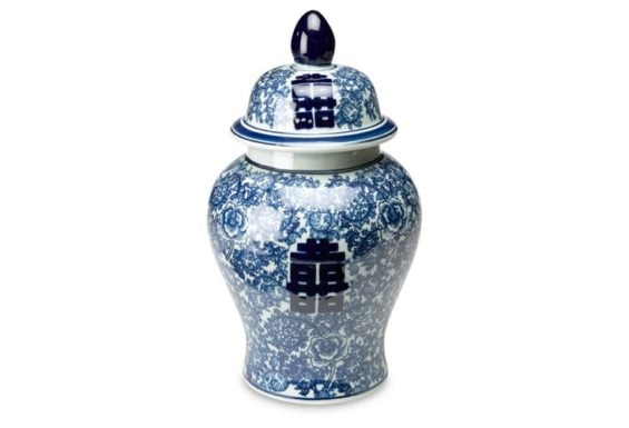 18" Jolie Ginger Jar, Blue/White One Kings Lane best of 2016 sale