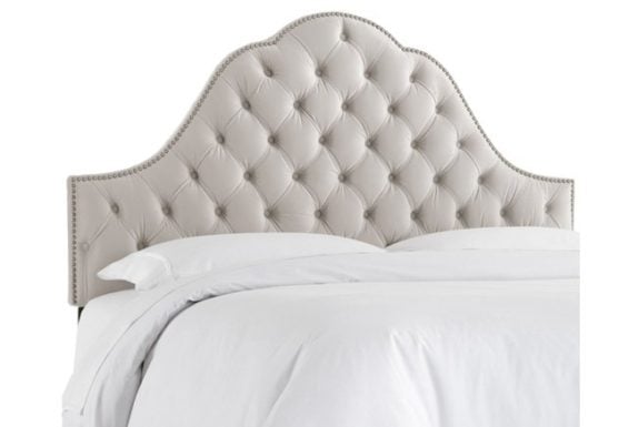 Alina Tufted Headboard, Light Gray Velvet One Kings Lane best of 2016 sale