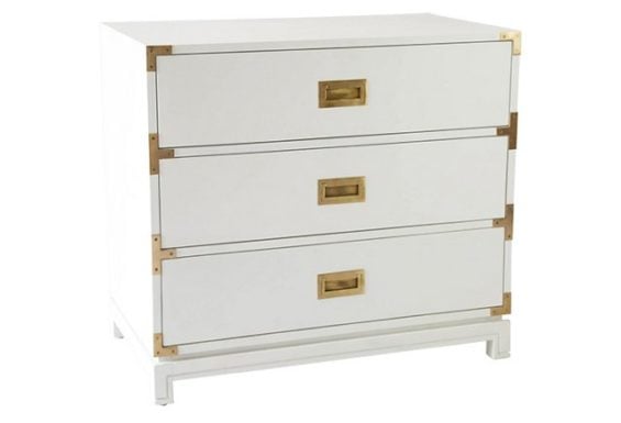 Ave Home Small Harper Campaign Dresser, White One Kings Lane best of 2016 sale