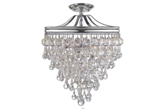 Crystorama Calypso 3-Light Semi-Flush Mount, Chrome One Kings Lane Best of 2016 sale
