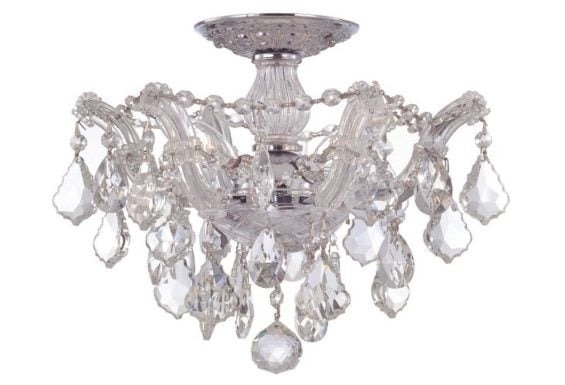 Crystorama Ryley 3-Light Semi-Flush Mount, Crystal One Kings Lane best of 2016 sale