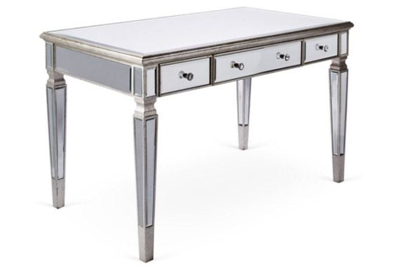 Eve Mirrored Desk, Silver One Kings Lane best of 2016 sale
