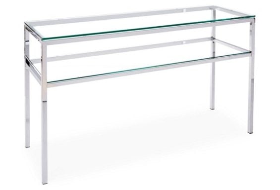 Gemma 54" Modern Glass Console, Silver One Kings Lane best of 2016 sale