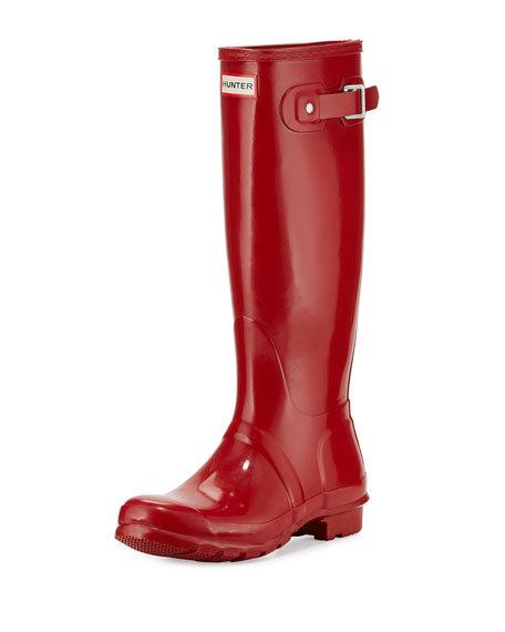 Hunter Boot Original Tall Gloss Rain Boot, Red Neiman Marcus christmas day sale $100 off