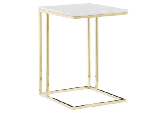 Pangea Fred Tray Table, White/Gold One Kings Lane best of 2016 sale