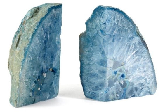 Philmore Pair of Agate Bookends, Blue One Kings Lane best of 2016 sale