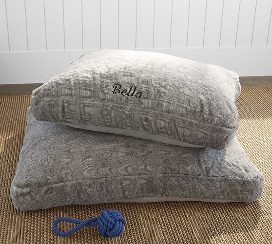 Pottery Barn FAUX FUR PET BED COVER - GRAY QUAIL