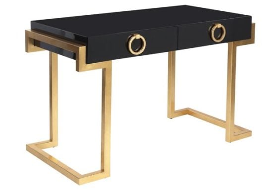 Safavieh Couture Walsh Desk, Black/Gold One Kings Lane best of 2016 sale