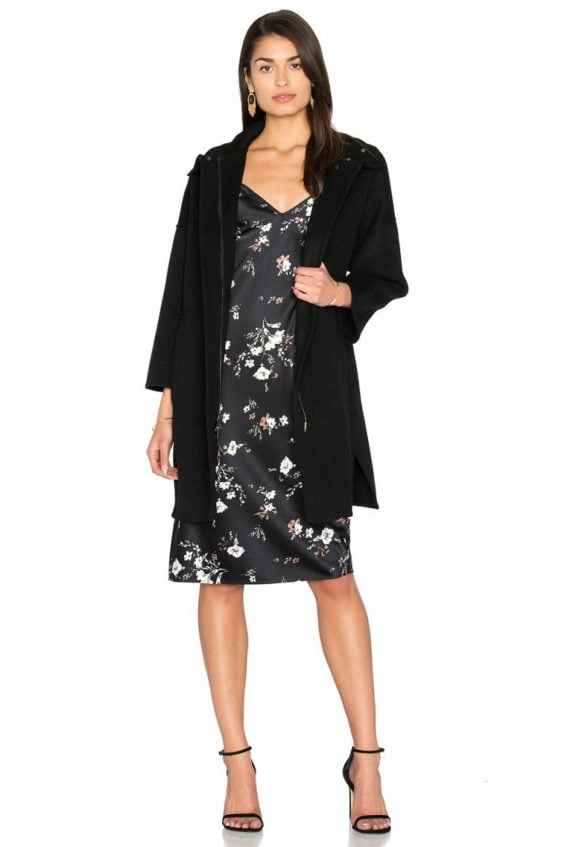 VINCE Wool Duffle Coat Black