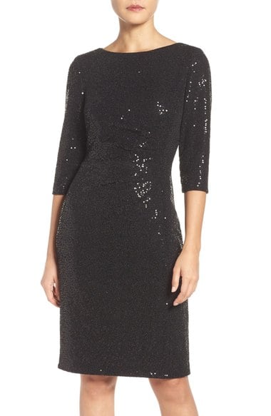 Vince Camuto Sequin Dress (Regular & Petite) Black new year's eve sequin dresses