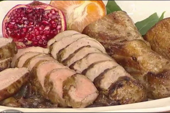 Watch celebrity chef Lidia Bastianich (of the PBS special “Lidia Celebrates America: Holiday for Heroes”) show Hoda Kotb and guest co-host Jane Krakowski how to make delicious pork tenderloin with balsamic onions on the Friday, December 16, 2016 episode of the Today show.